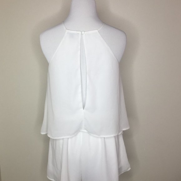 Charlotte Russe White Halter Jumpsuit - Picture 3 of 4